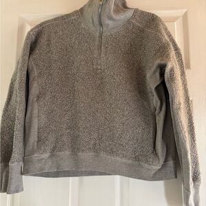 lululemon athletica women’s Light Gray Sherpa Half-Zip Pullover